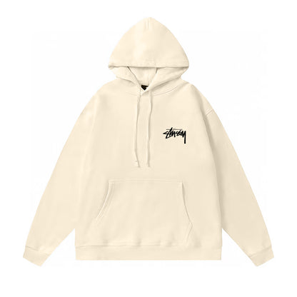 STUSSY DICE PRINT HOODIE CREAM