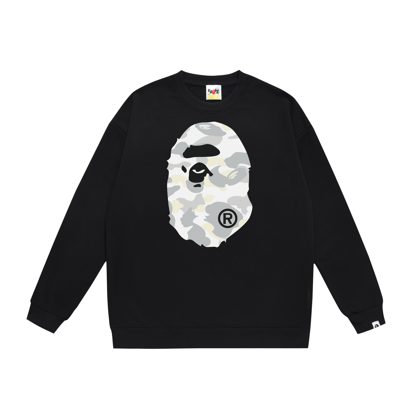 A Bathing Ape Logo Hoodie Black/White