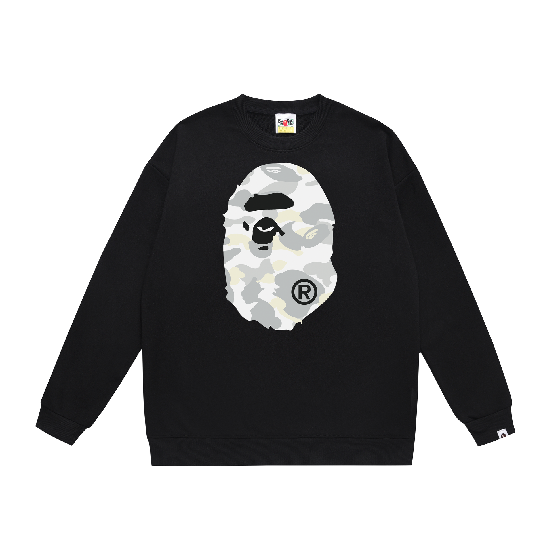 A Bathing Ape Logo Hoodie Black/White