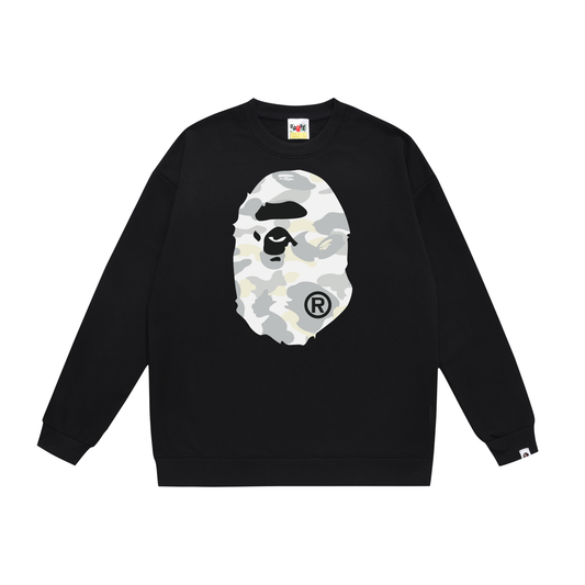 A Bathing Ape Logo Hoodie Black/White