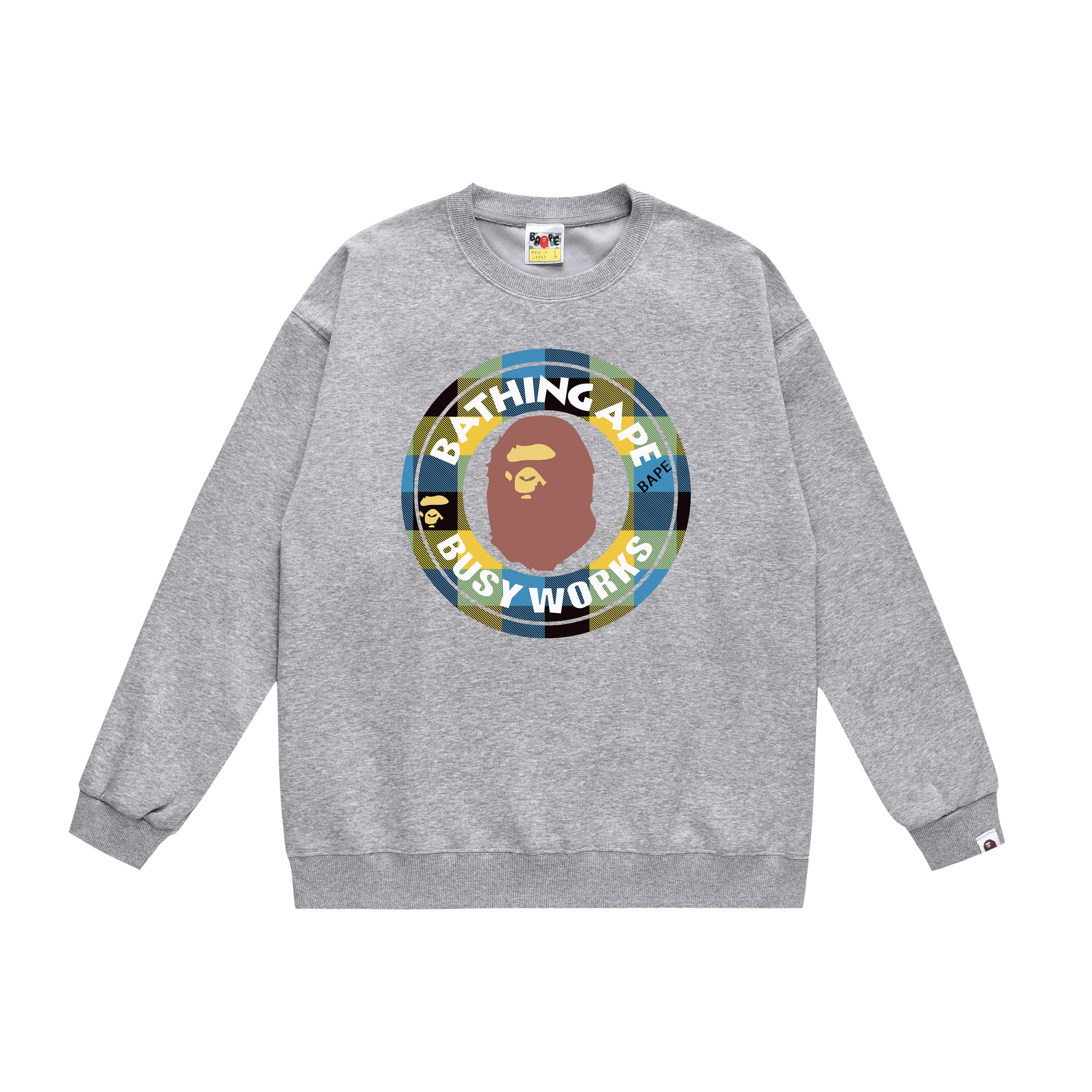 A Bathing Ape Seal Logo Print Hoodie Grey