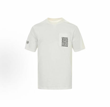 Chrome Hearts Classic Elements Logo Casual Round-neck Short-sleeved T-shirt (For Both Men and Women)