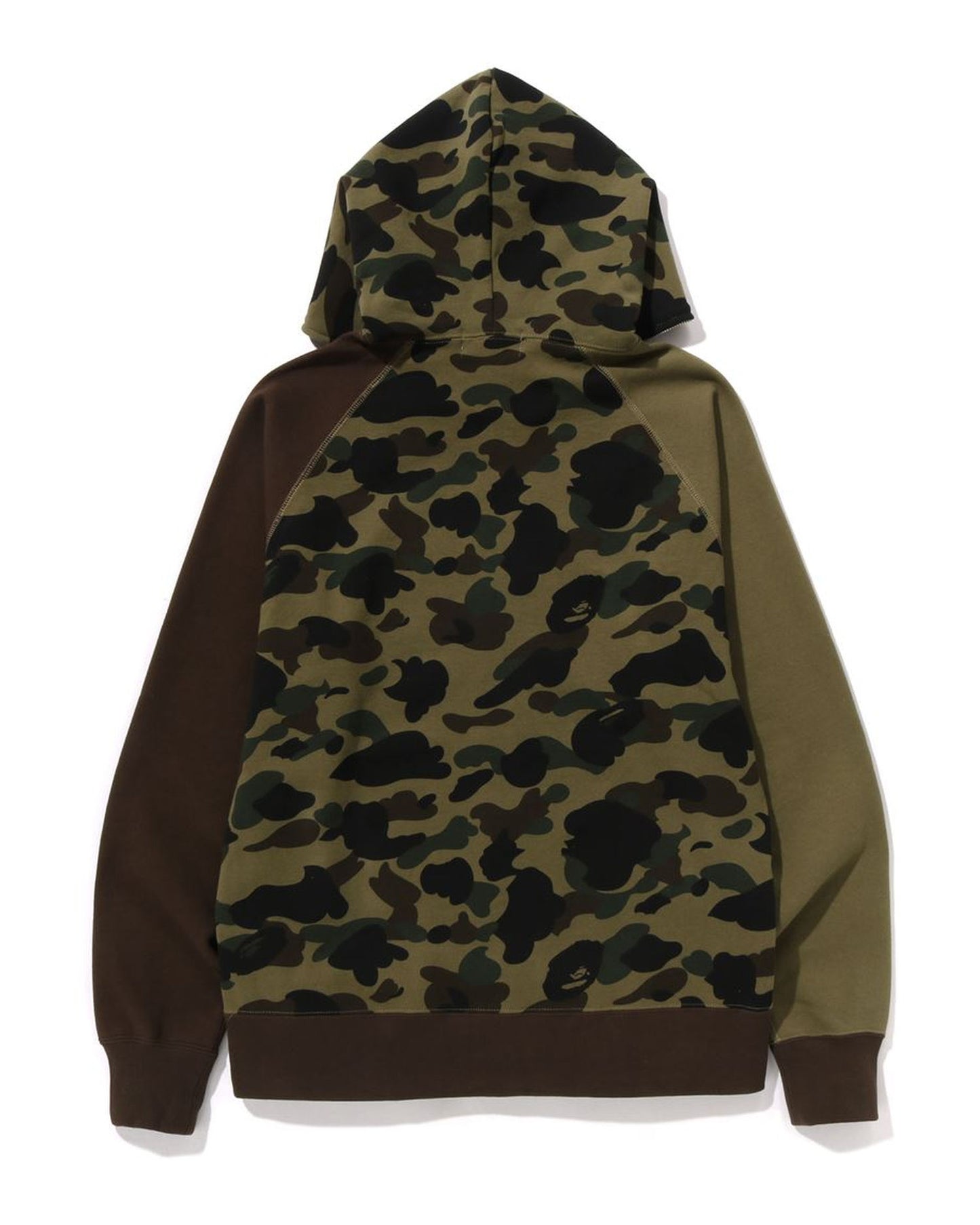 A Bathing Ape 1st Camo Crazy College Full Zip Hoodie In Amry Green