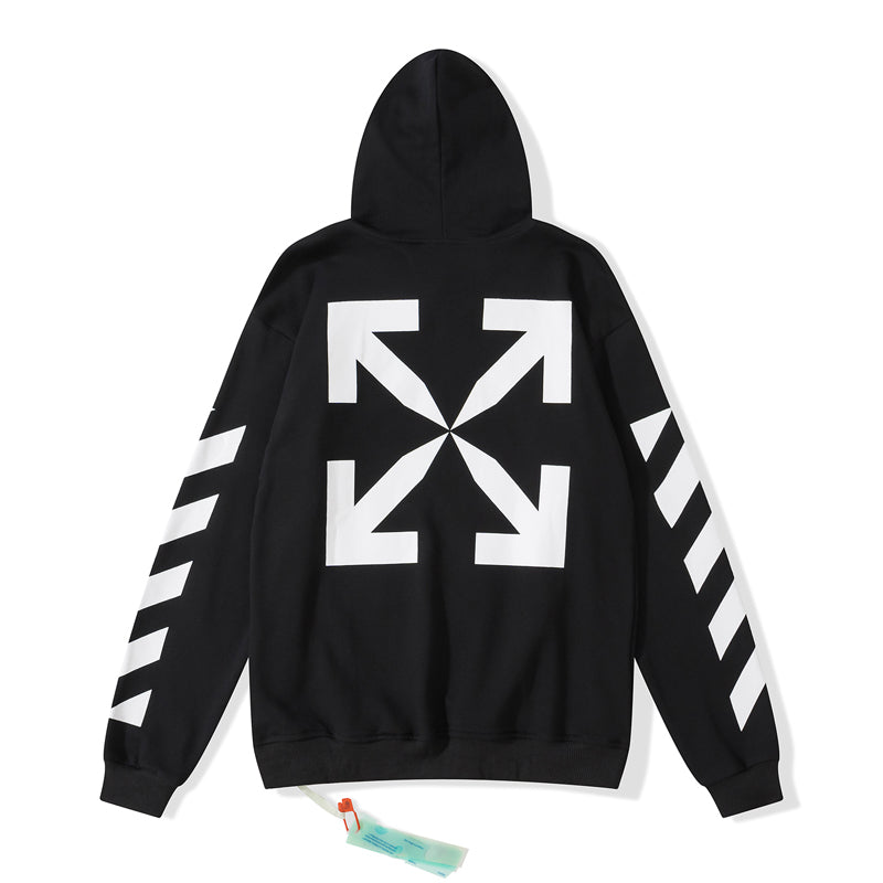 Off-White mona lisa print hooded sweater black