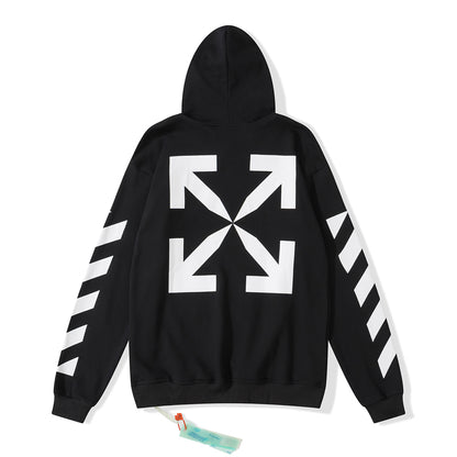 Off-White mona lisa print hooded sweater black