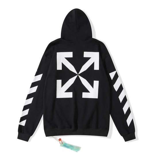 Off-White mona lisa print hooded sweater black