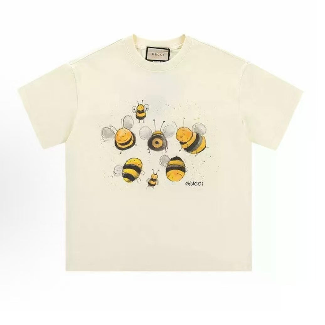 GUCCI Gucci Summer Beesuit Cute Short-Sleeved Round-Neck T-Shirt for Men and Women of the Same Style
