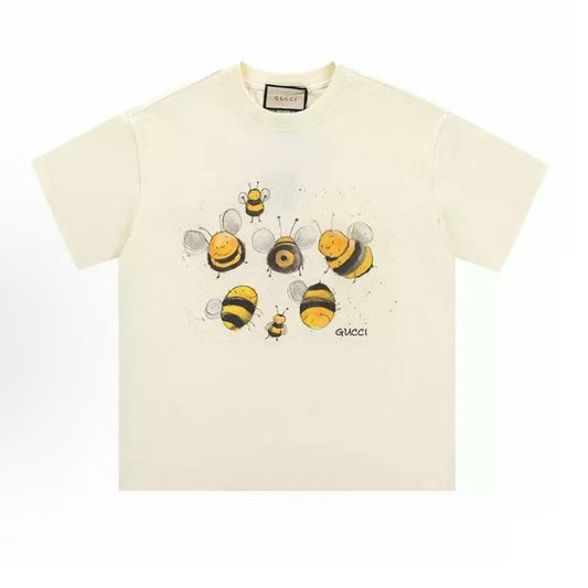 GUCCI Gucci Summer Beesuit Cute Short-Sleeved Round-Neck T-Shirt for Men and Women of the Same Style