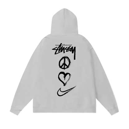 STUSSY ×NIKE  HOODIE GREY