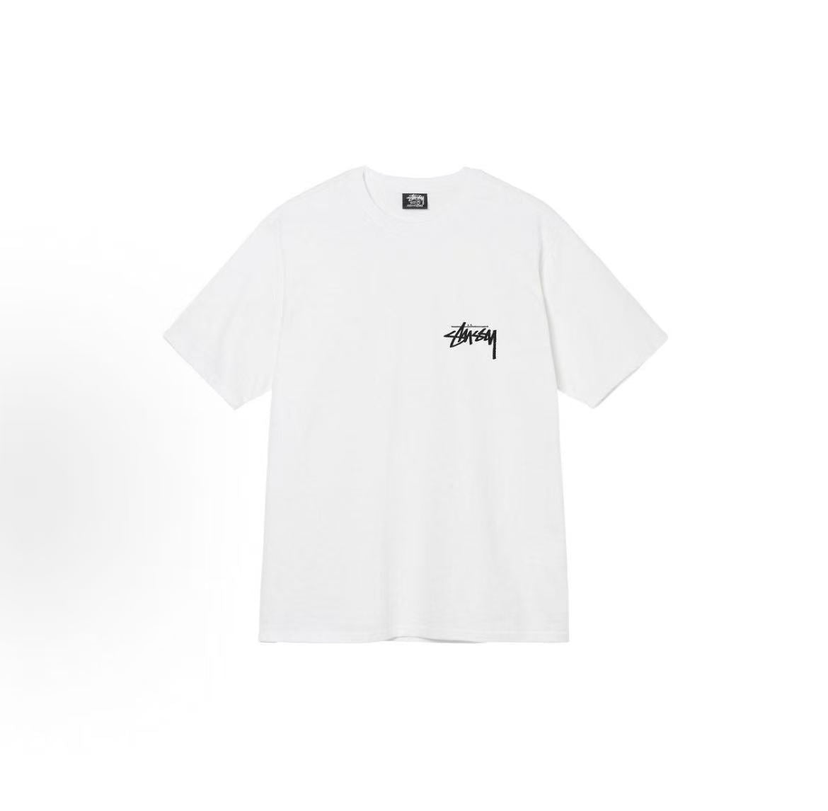 Stussy SS22 Dice Collection Fuzzy Dice Tee - Patterned Printed Round-neck Pullover Short-Sleeved T-shirt (Same Style for Both Men and Women)