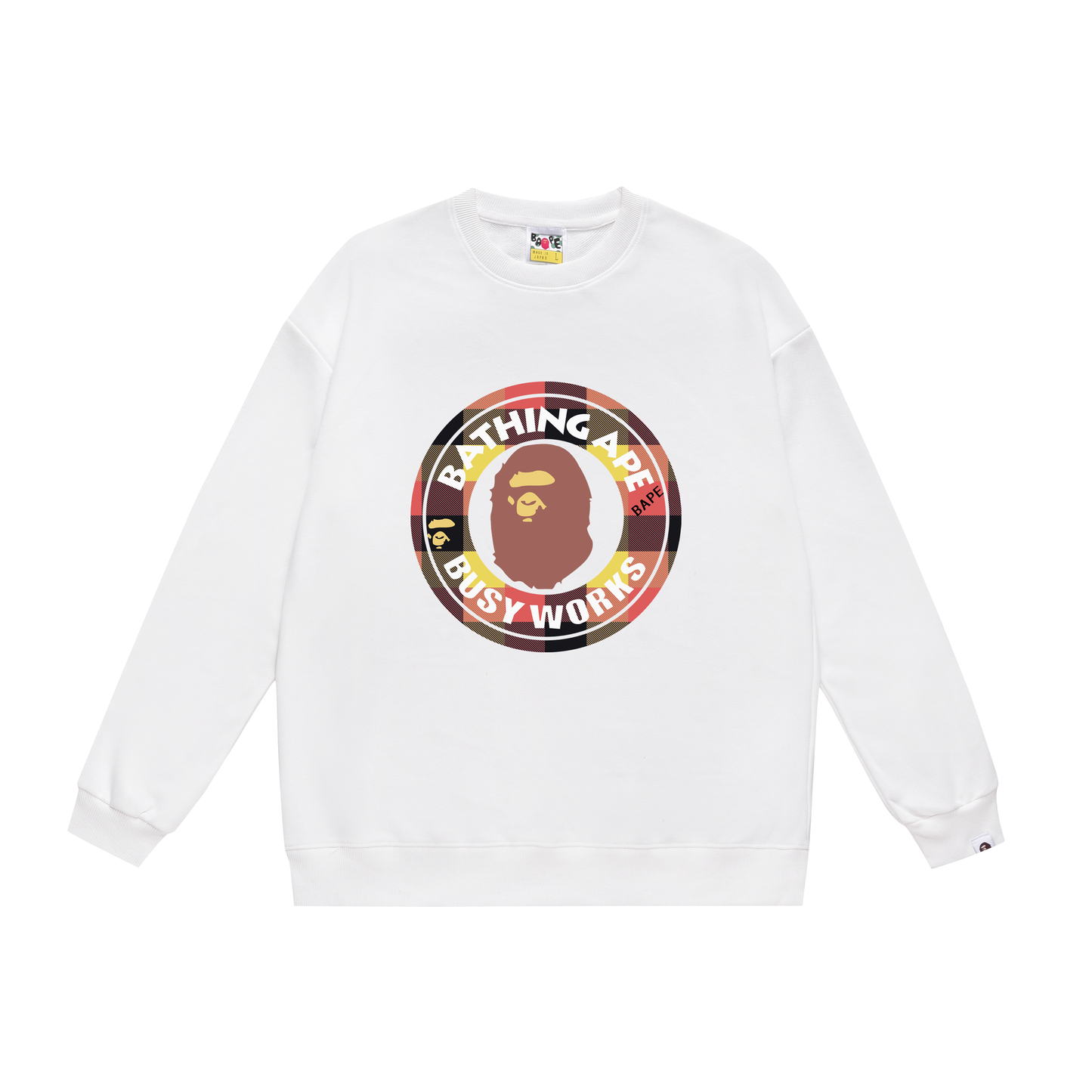 A Bathing Ape Seal Logo Print Hoodie White