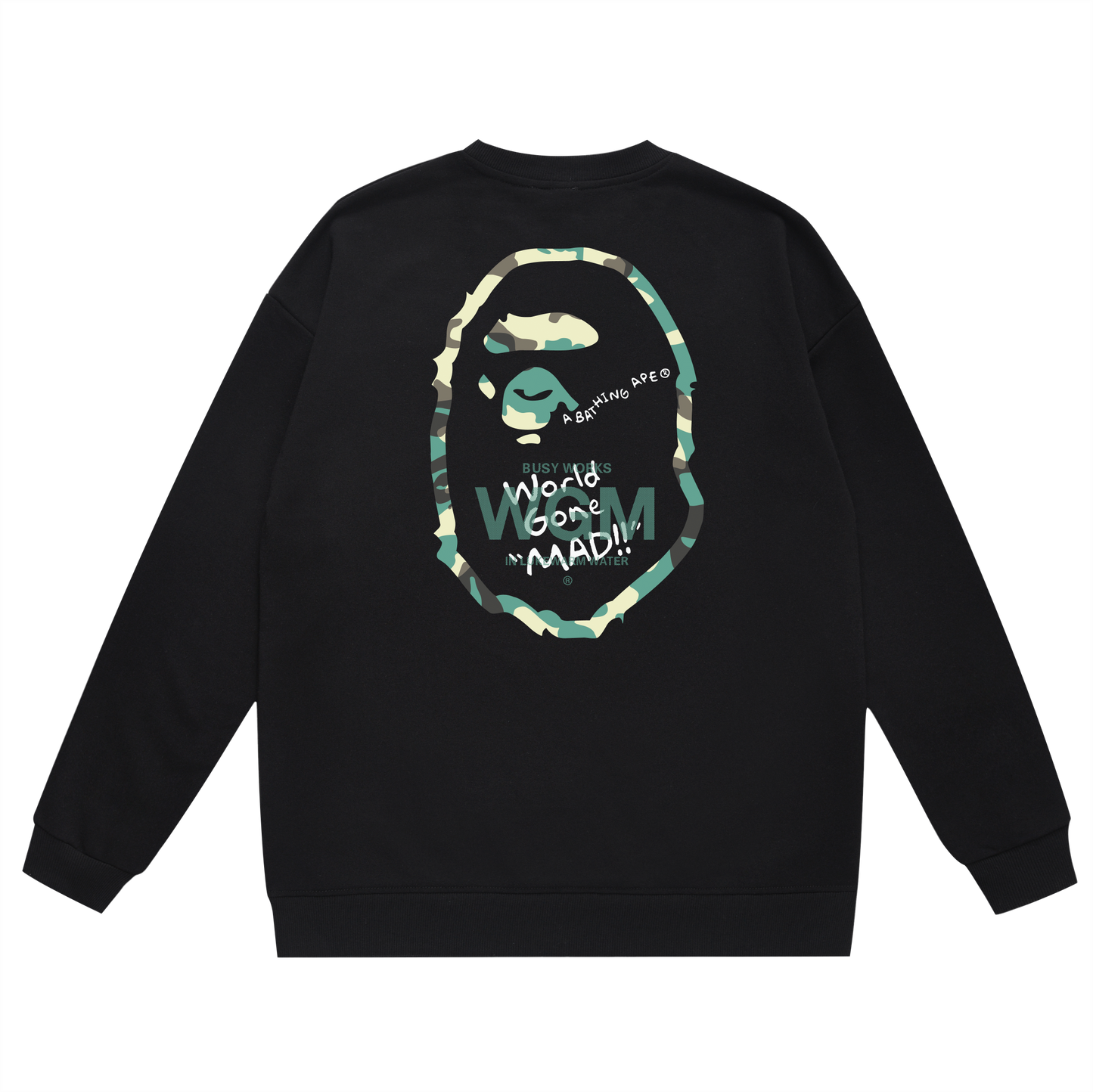 A Bathing Ape Logo Hoodie Black