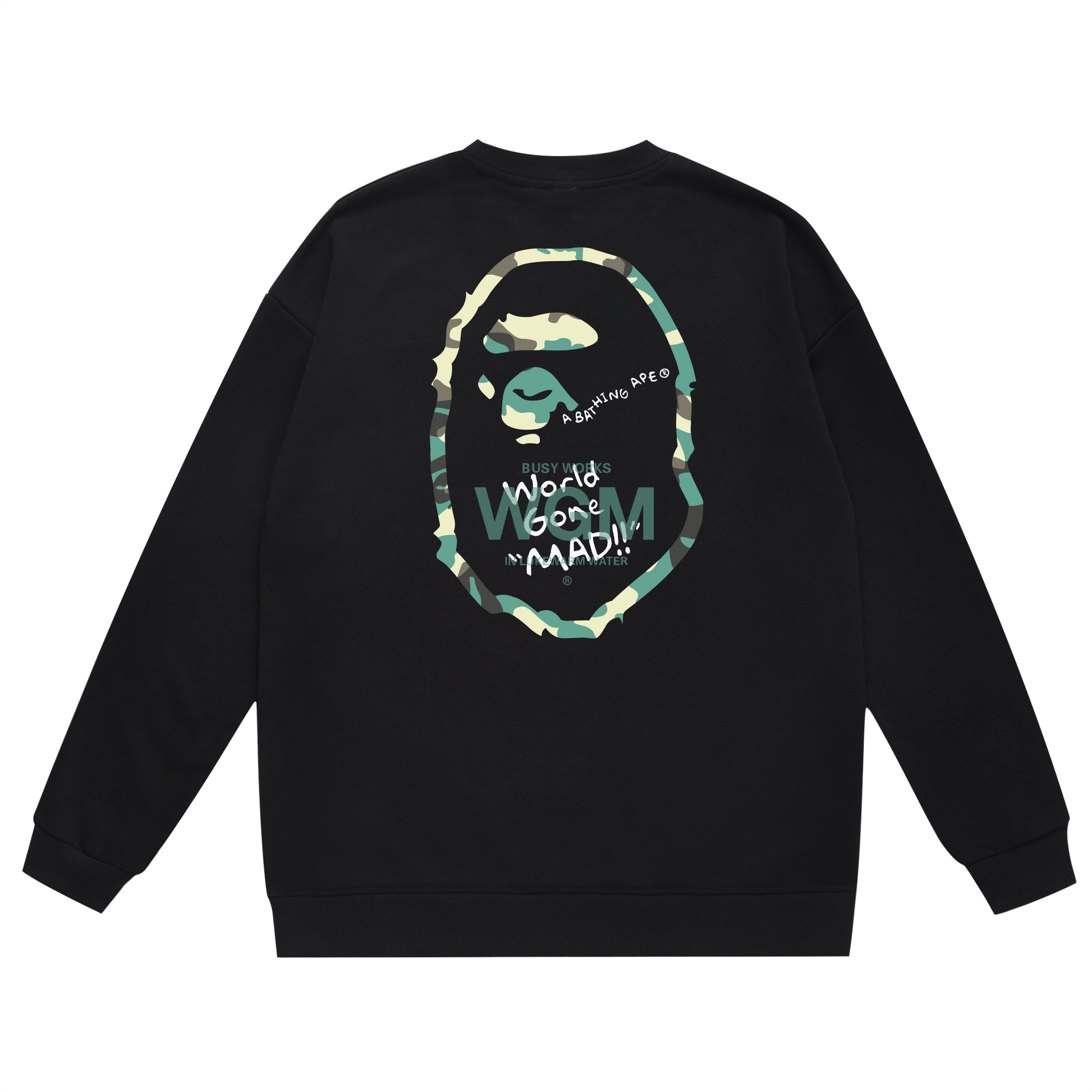 A Bathing Ape Logo Hoodie Black