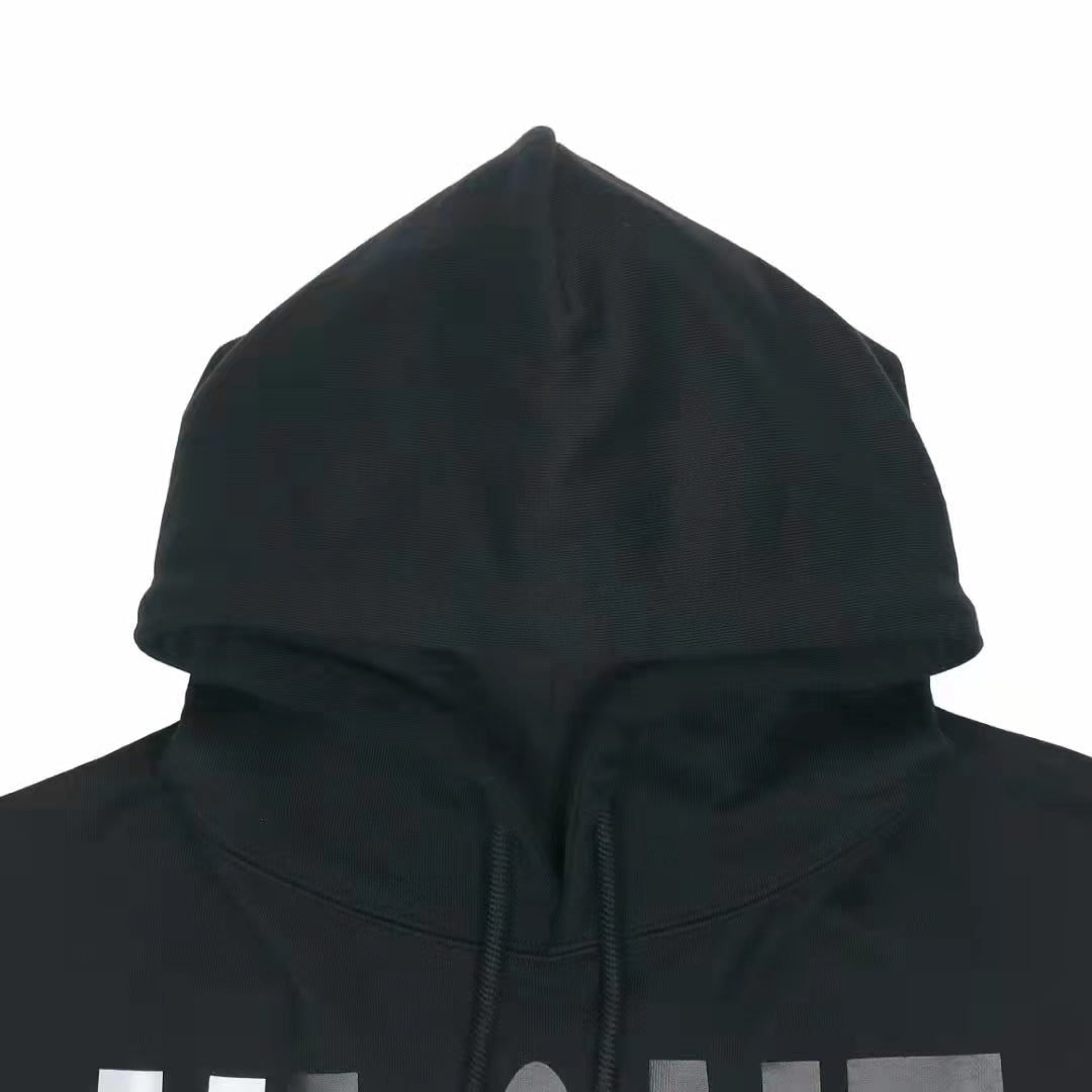 VLONE Logo Print Hoodie Black