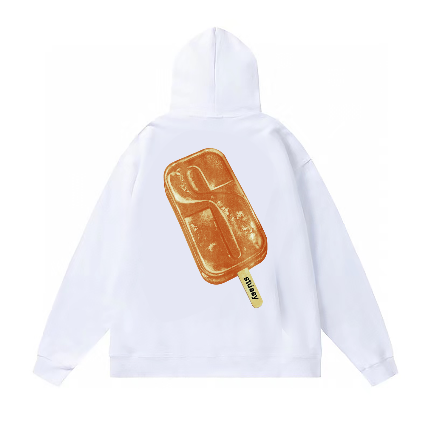 STUSSY POPSICLE PRINT HOODIE WHITE