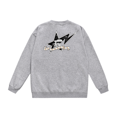 A Bathing Ape Logo Print Hoodie Grey