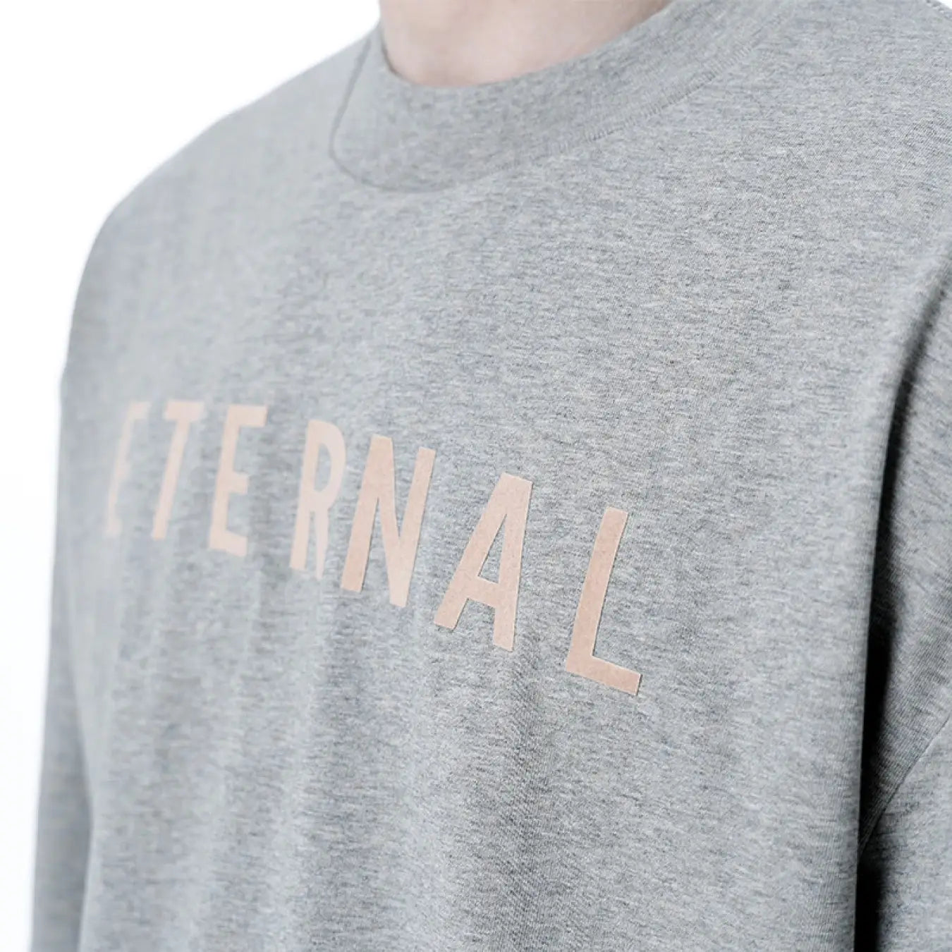 FOG FEAR OF GOD Season 8 main line flocking short-sleeved loose T-shirt Dark heather gray