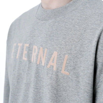 FOG FEAR OF GOD Season 8 main line flocking short-sleeved loose T-shirt Dark heather gray