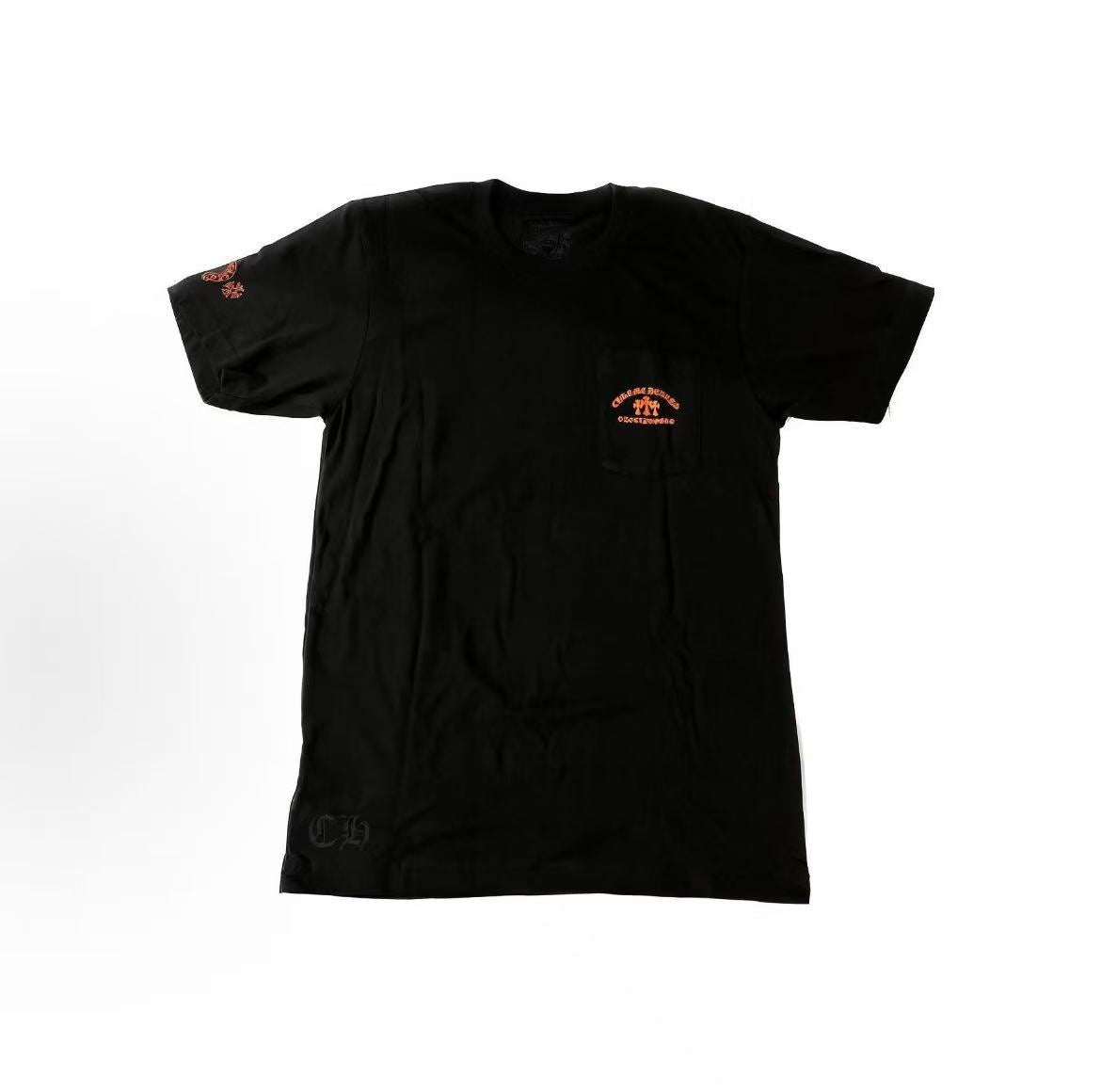 Chrome Hearts Hollywood Urban Limited Series Letter Cross-Print Roundneck Pockets Short-Sleeved T-Shirt (For Both Men and Women)