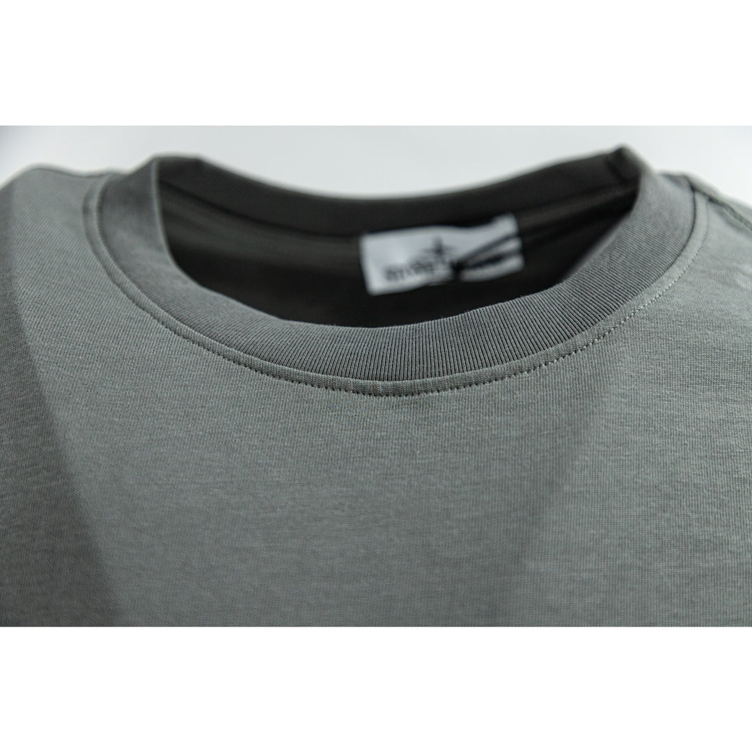 Stone Island Logo Tee In Green