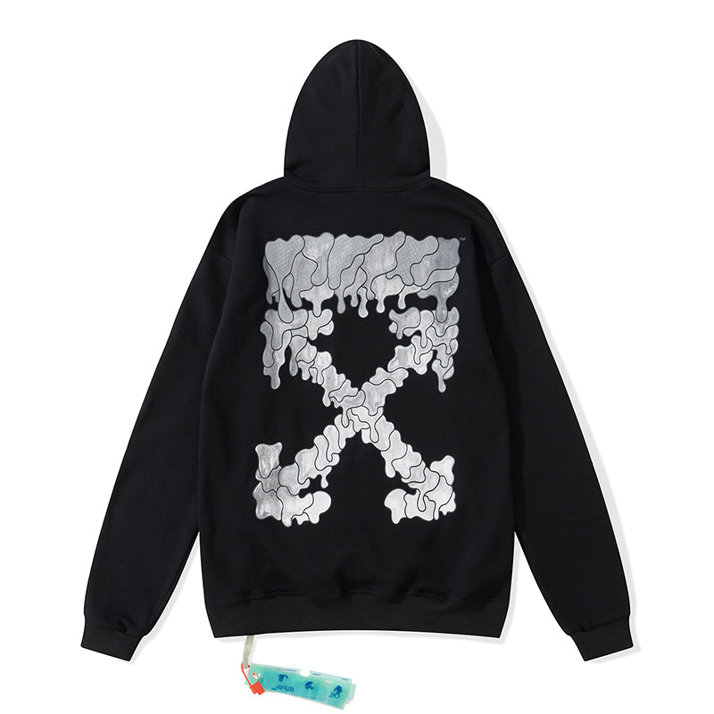 Off-White dissolve arrow hooded sweater black