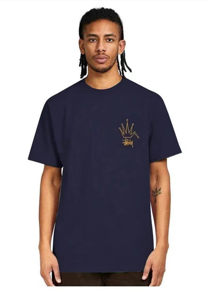 STUSSY  FOLDED CROWN TEE NAVY