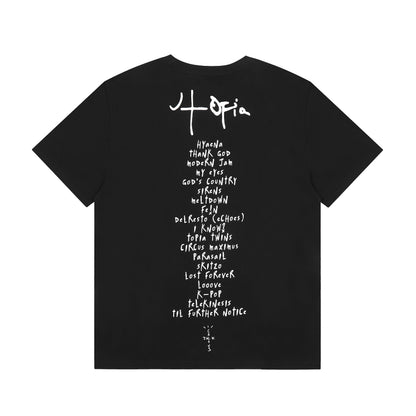 Travis Scott Muscular Hunk Print T shirt Black