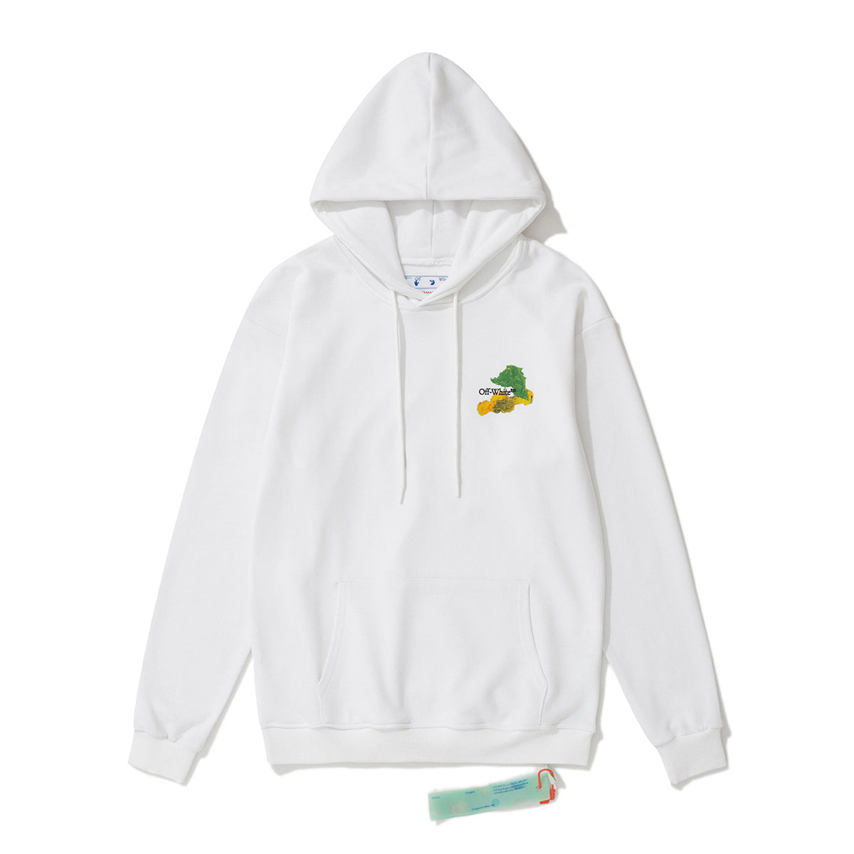 Off-White 873 doodle arrow print hooded sweater white