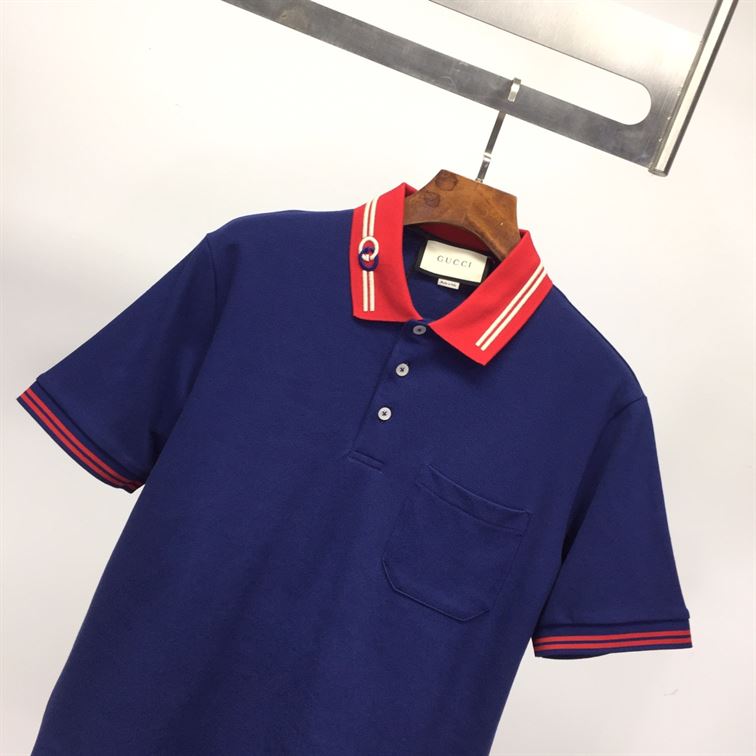 GUCCI COTTON PIQUET POLO WITH INTERLOCKING G – GGS036