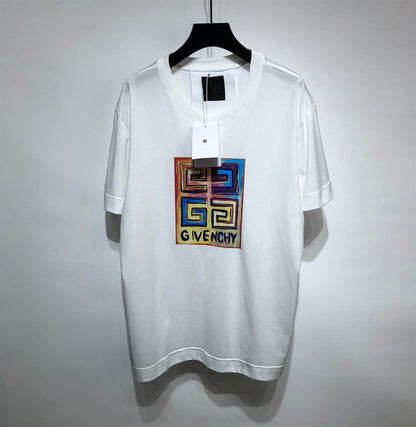 GIVENCHY SLIM FIT T-SHIRT IN JERSEY WITH 4G SUN PRINT IN WHITE – GTS006