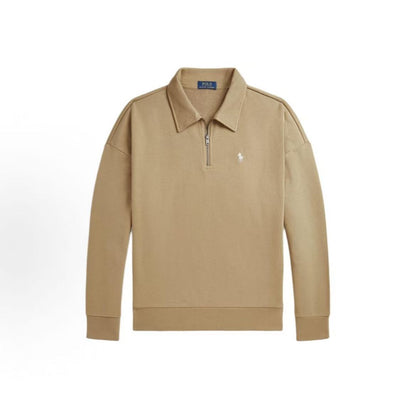 Ralph Lauren Solid Color Cotton Sport Sweatshirt for Men, Khaki