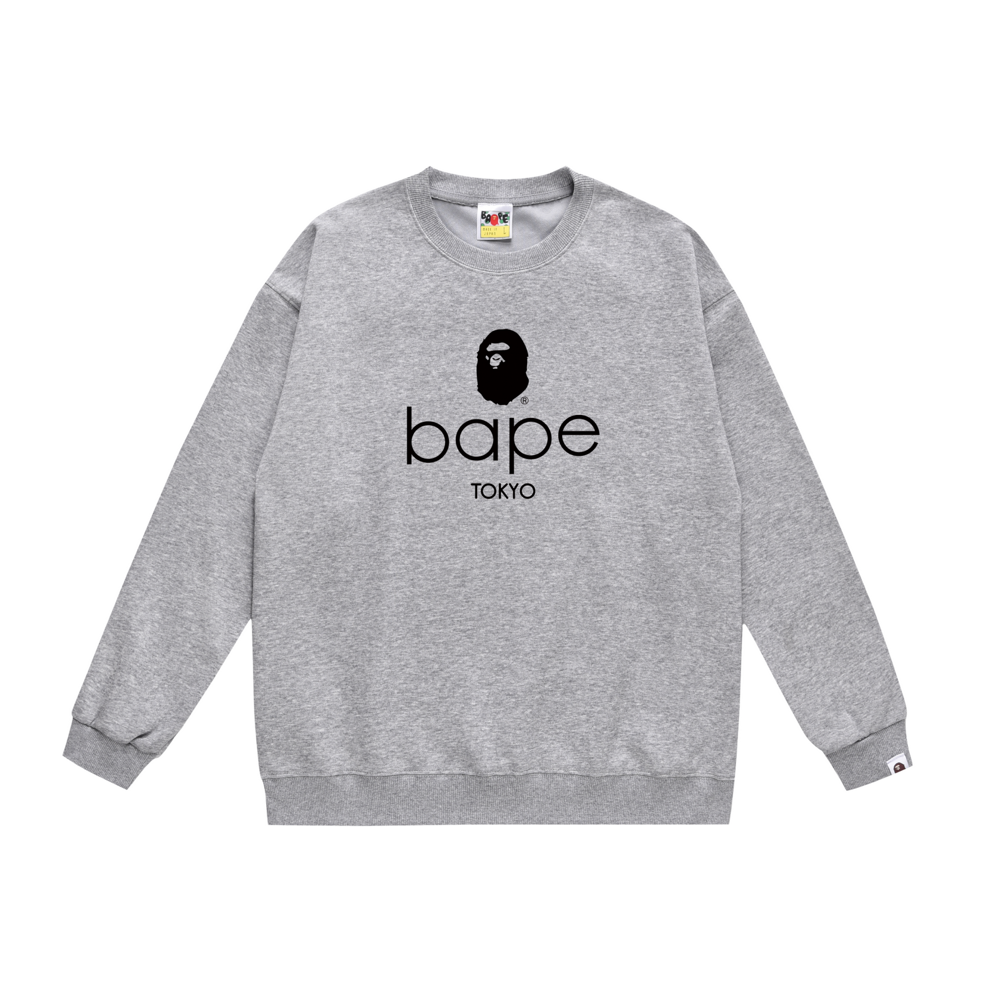 A Bathing Ape Simple Logo Print Hoodie Grey