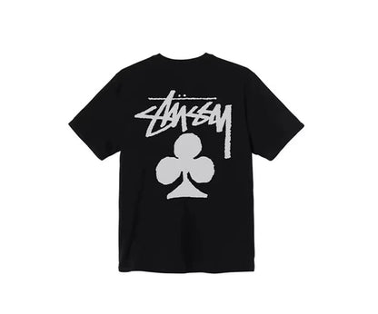 STUSSY  CLOVER PRINT TEE BLACK