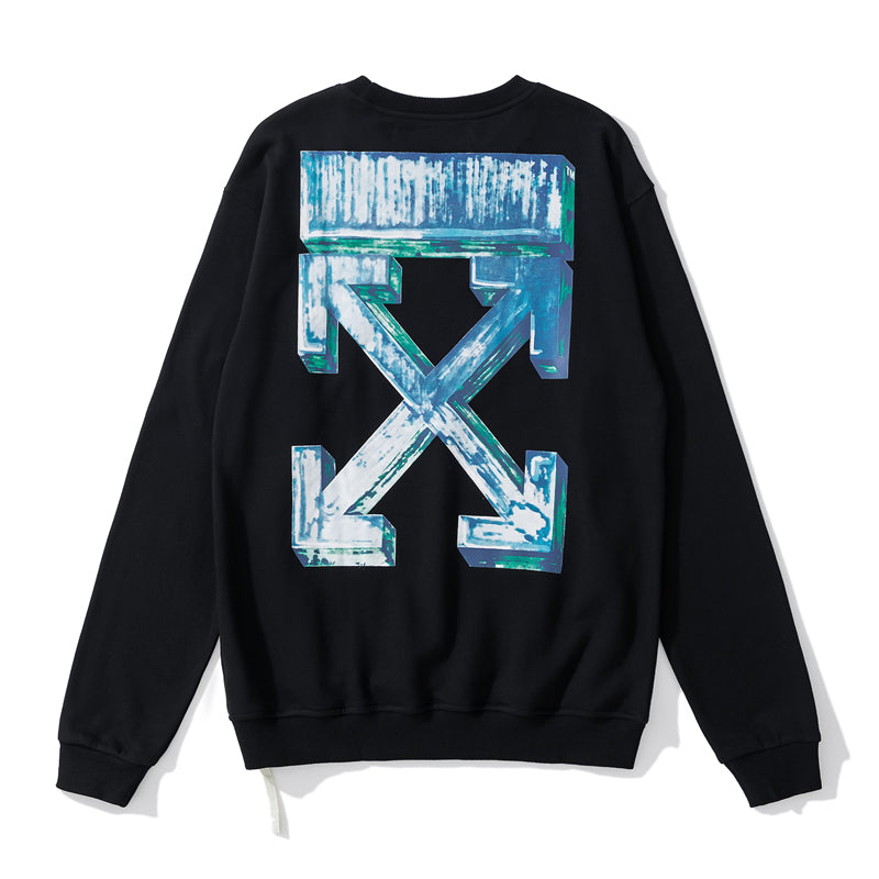 Off-White marker pen hoodie black/blue