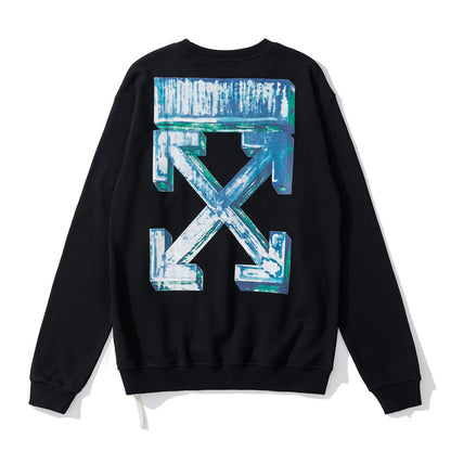 Off-White marker pen hoodie black/blue