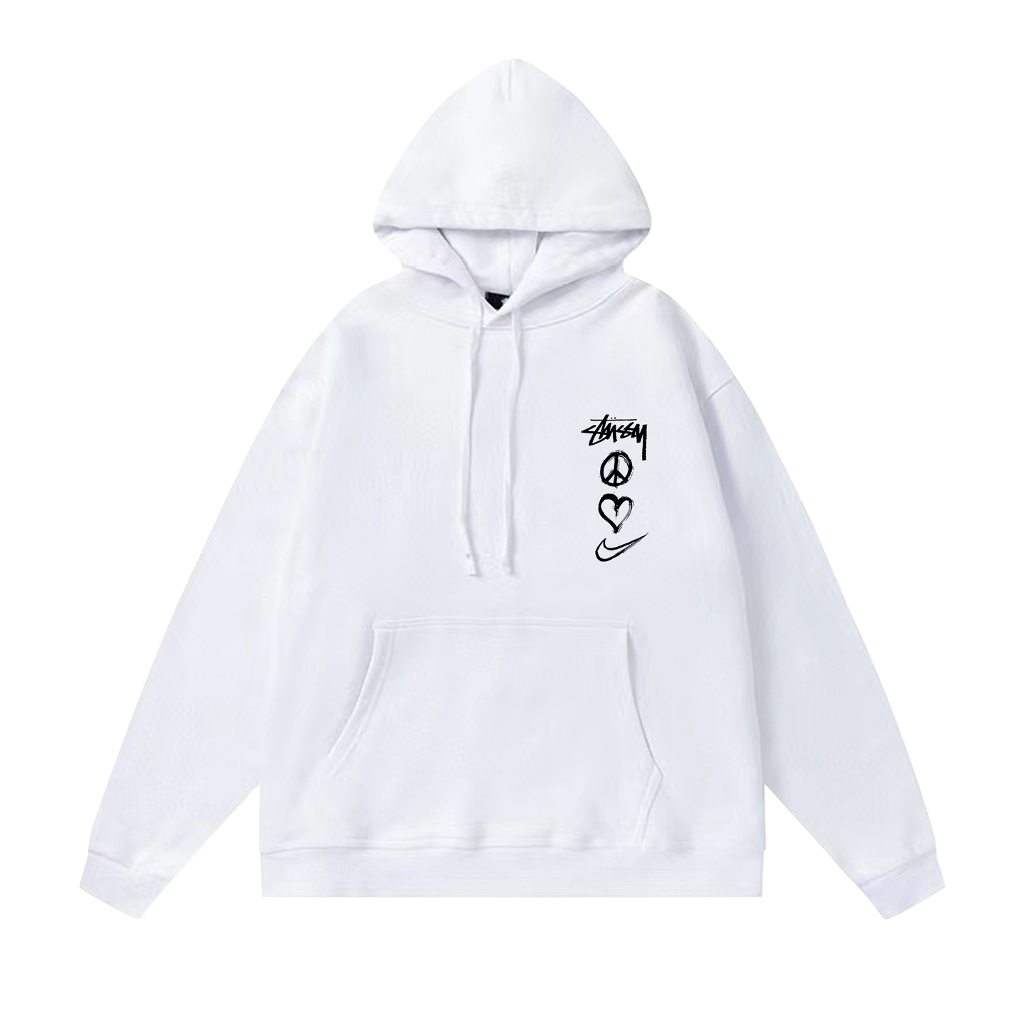 STUSSY ×NIKE  HOODIE WHITE