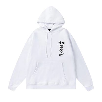 STUSSY ×NIKE  HOODIE WHITE