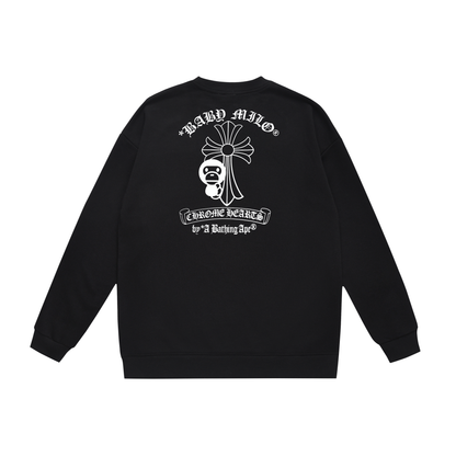 A Bathing Ape Horseshoe Print Hoodie Black