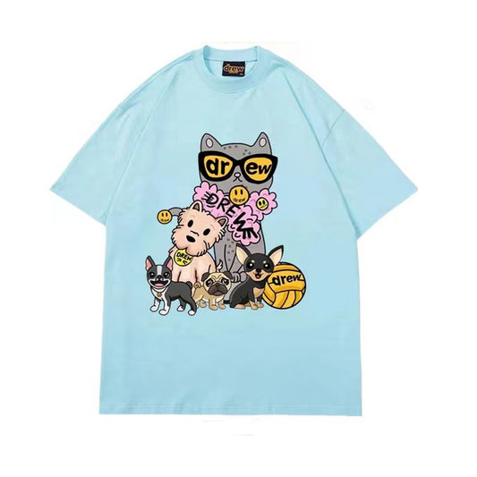 DREW HOUSE PRINTED TEE LIGHT BLUE