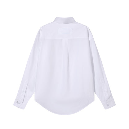 AMI Long Sleeve Solid Color Shirt Light Purple
