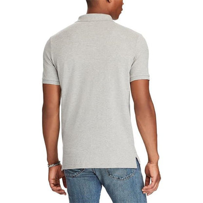 Ralph Lauren Slim Fit Stretch Mesh Polo Grey/Navy