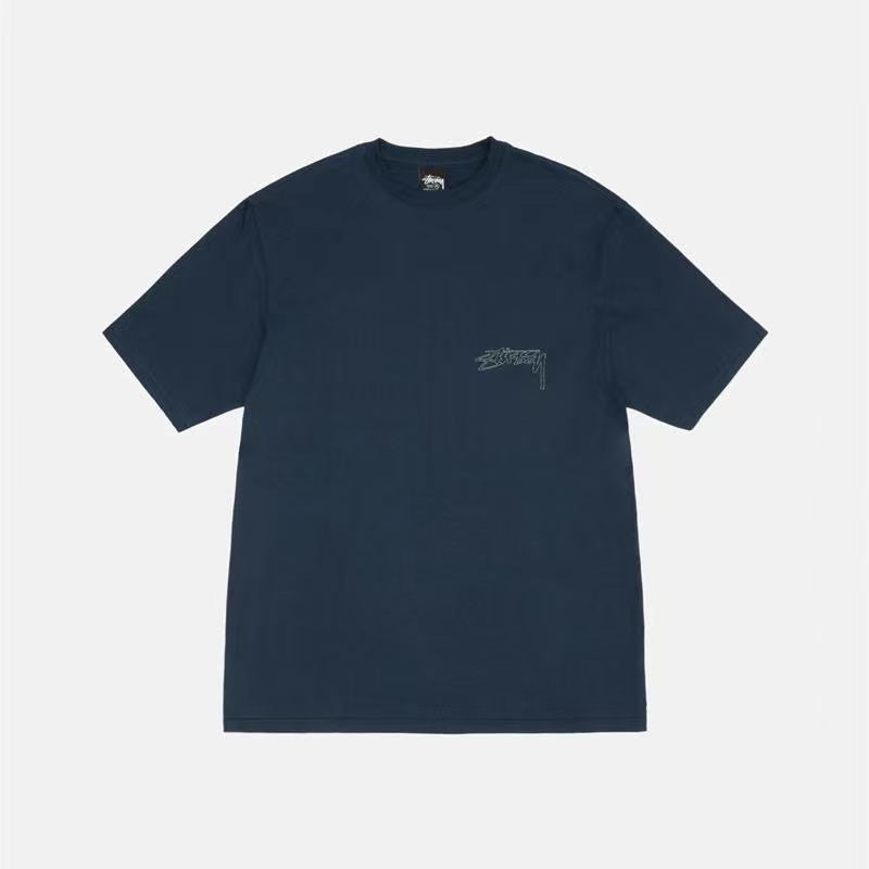 STUSSY EAGLE PRINT TEE NAVY