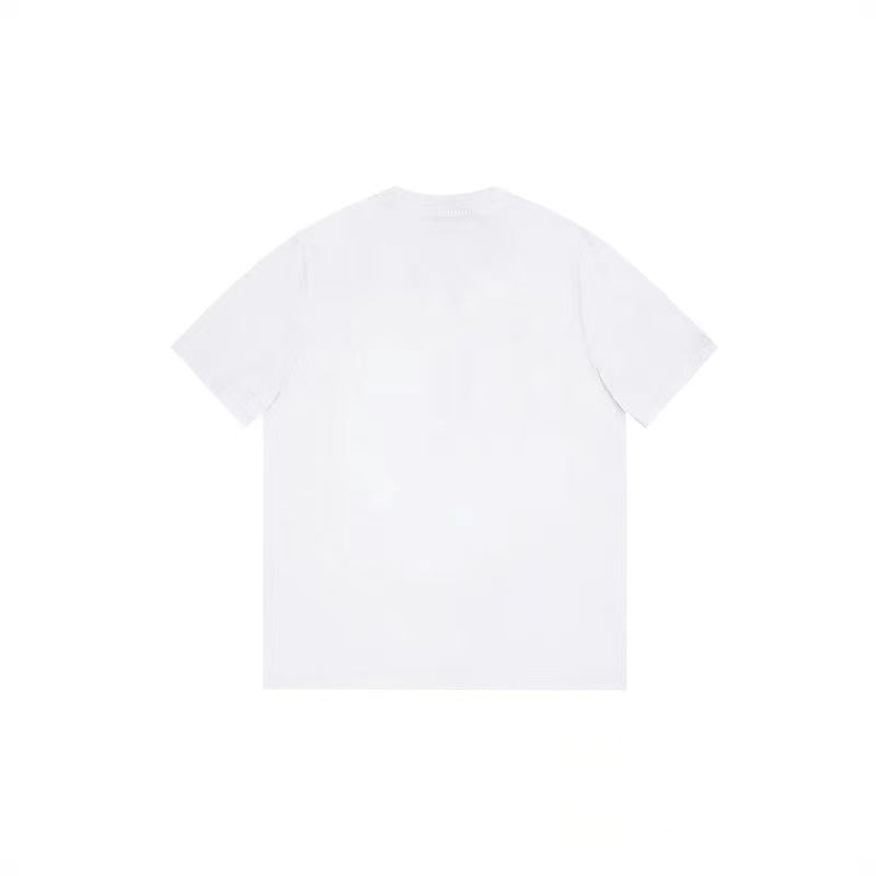 STUSSY BEND LOGO TEE WHITE