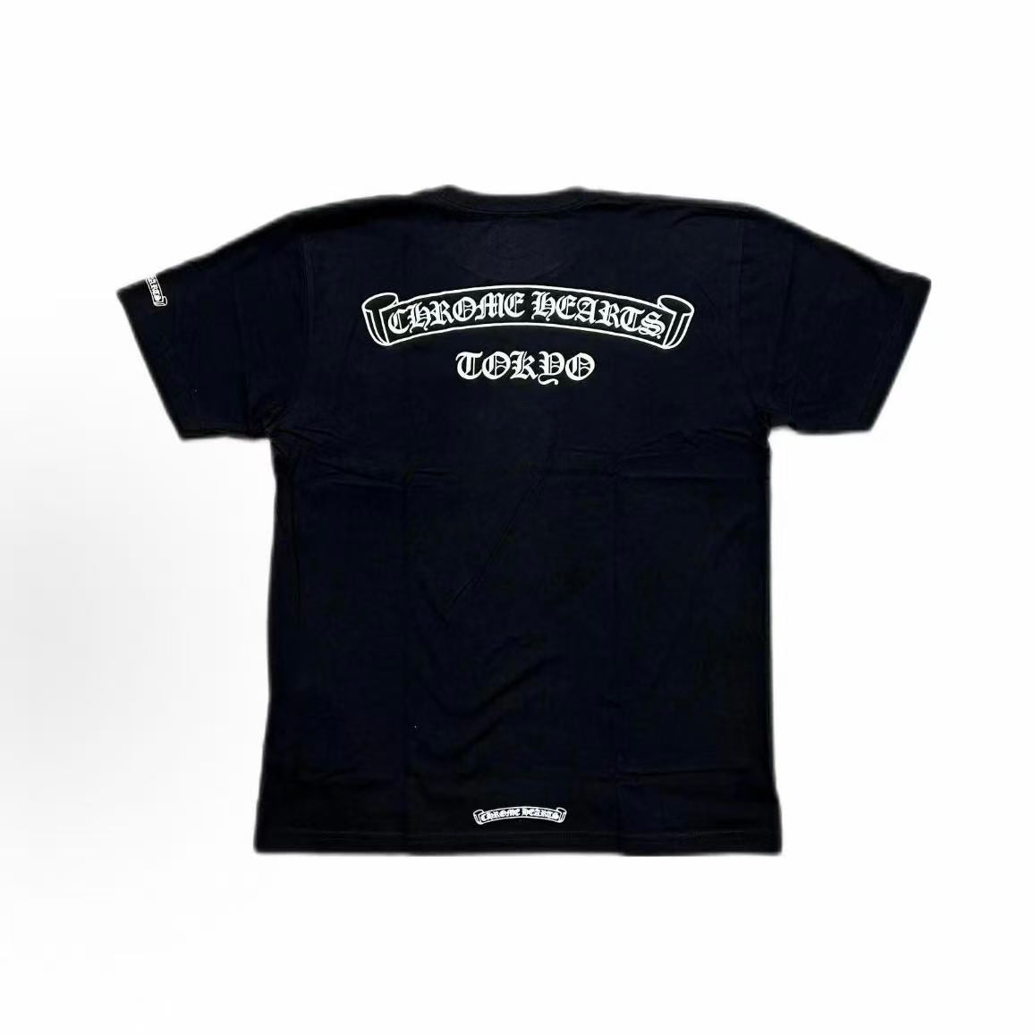 Chrome Hearts Tokyo Urban Limited Series Logo Letterprint T-Shirt - For Both Men and Women - Black Color