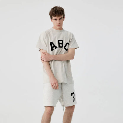 FOG FEAR OF GOD Season 7 main line ABC letter loose T-shirt gray