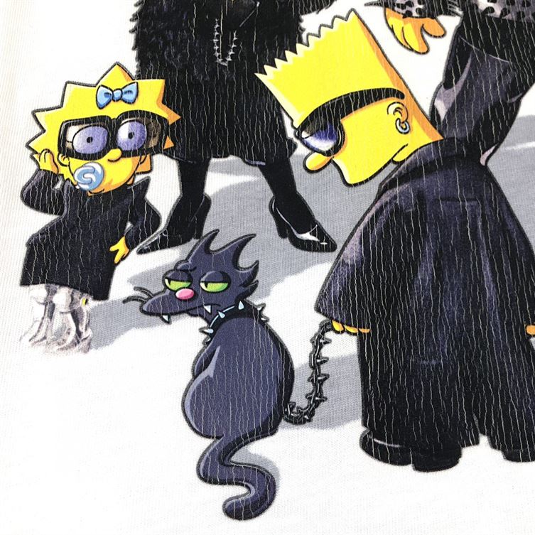 BALENCIAGA MEN’S THE SIMPSONS TM &  20TH TELEVISION T-SHIRT OVERSIZED IN WHITE – BAS005