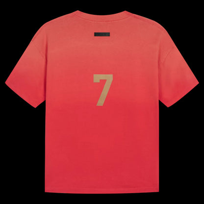 FOG FEAR OF GOD Season 7 main line 7-word loose casual T-shirt red
