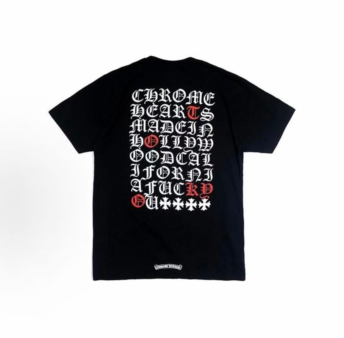 Chrome Hearts Tokyo Limited Edition Sanskrit Letter Print Short-Sleeved T-Shirt (for both men and women) - White