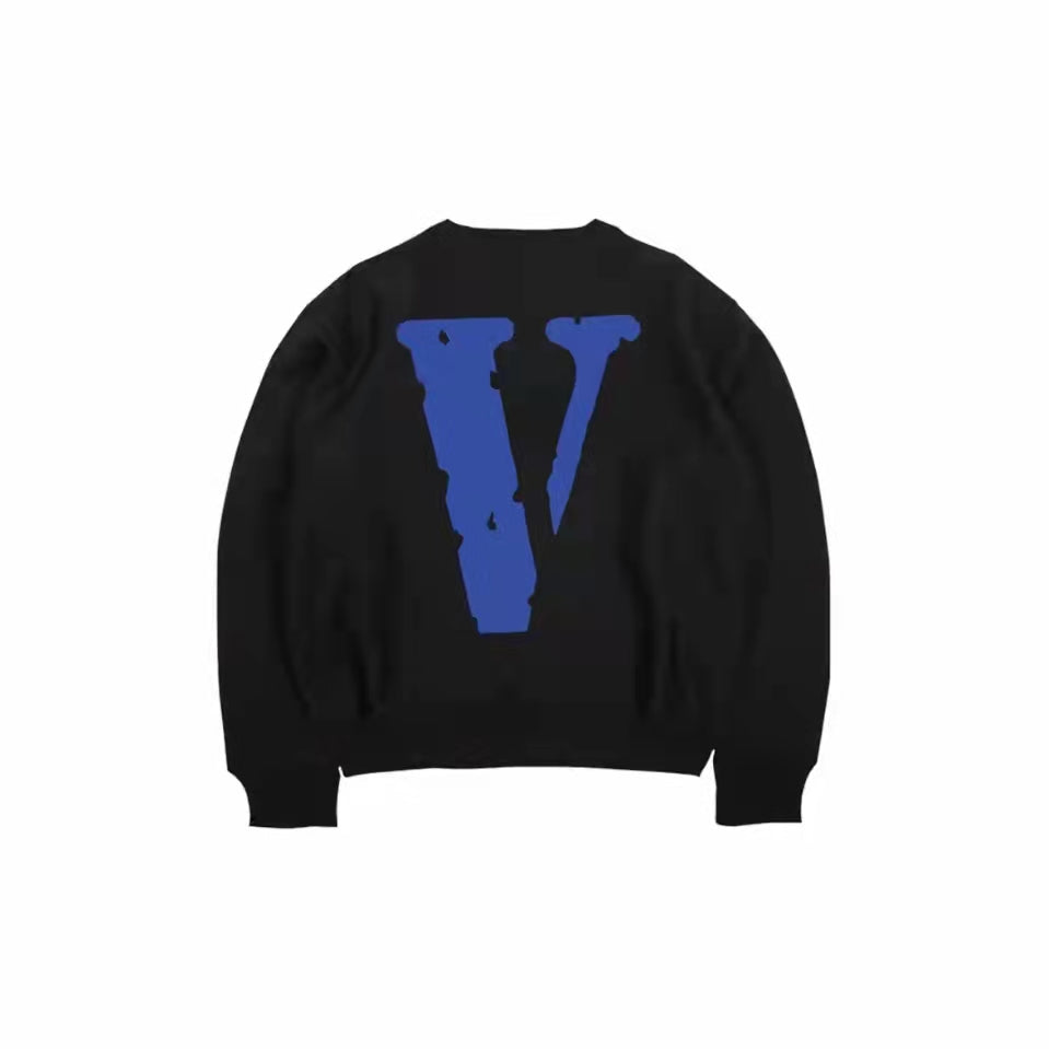 VLONE Logo Print Hoodie Black/Blue