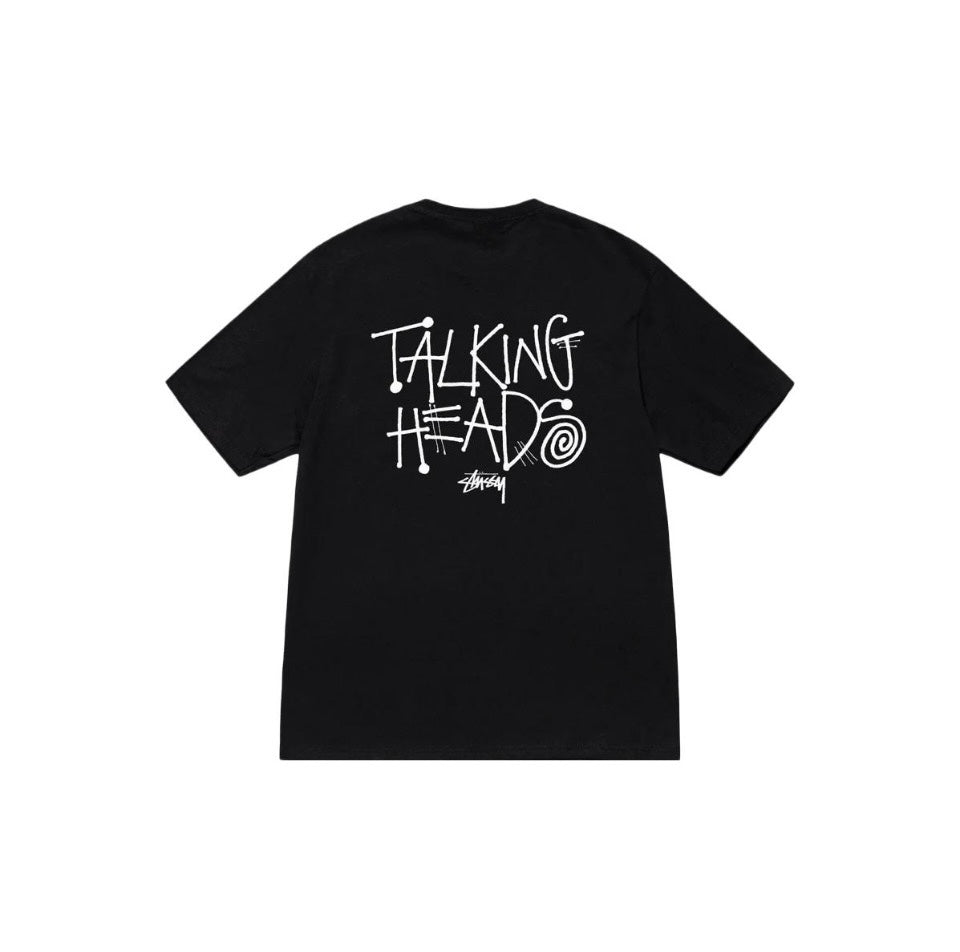 STUSSY SINGER PRINT TEE BLACK